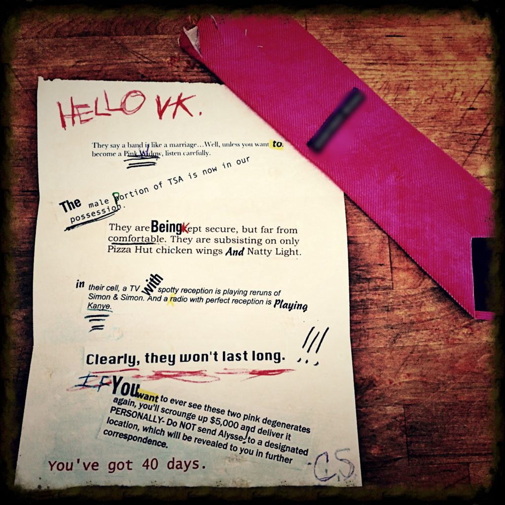 ransom note, abduction, spider story